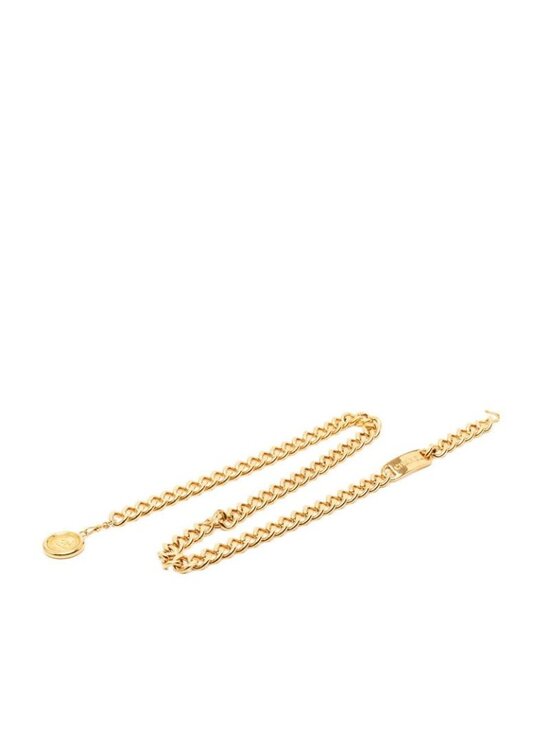 Chanel CC Logo 31 Rue Cambon Paris Plate Chain Belt Gold Plated main image 6
